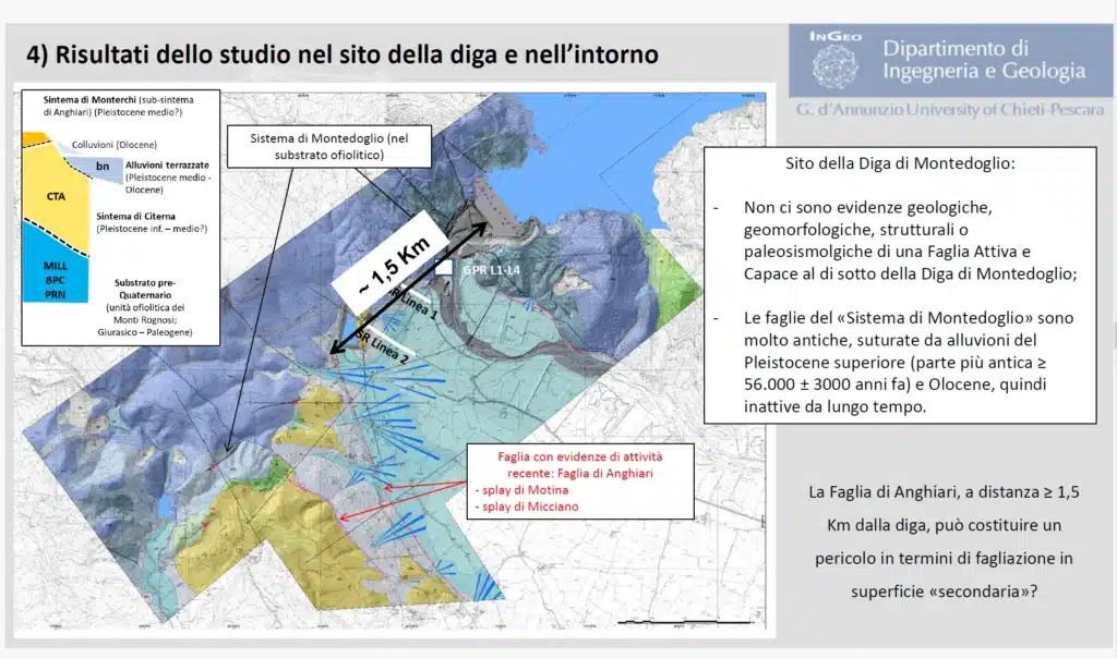 analisi RISCHIO DA FAGLIAZIONE della Diga di Montedoglio