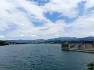 Diga di Montedoglio in esercizio ordinario